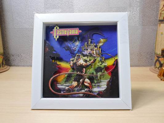 3D Retro Games Diorama Frame: Castlevania Cover - 20x20cm with Music