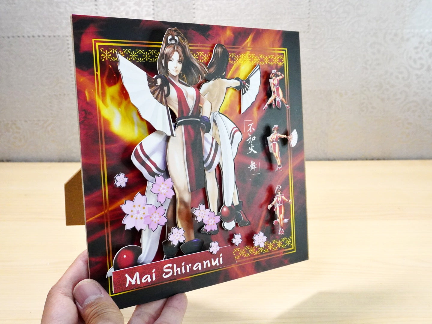 3D Retro Games Diorama Frame: KOF Mai Shiranui - 20x20cm with MUSIC